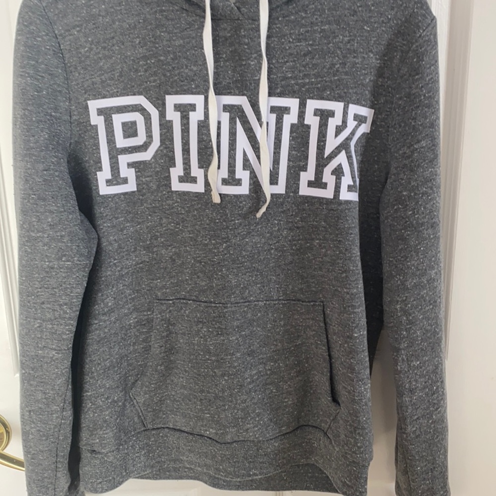 Pink gray hoodie medium